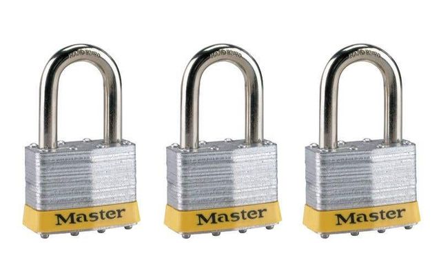 Master Lock Laminated Padlock Set 51mm - 3 Pack