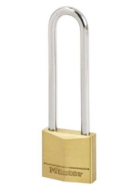 Master Lock Long Shackle Brass Padlock 30mm