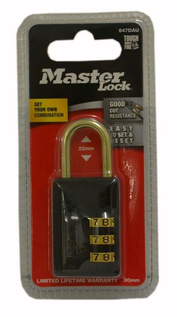 Master Lock Combination Padlock 30mm