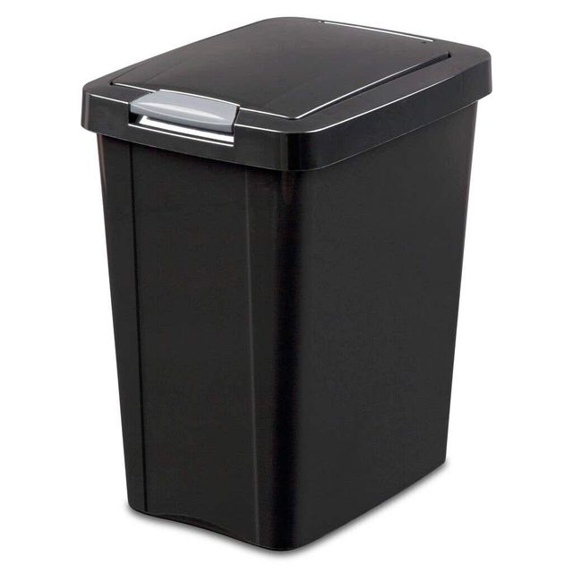 Sterilite Waste Basket Touch Top Black 28L