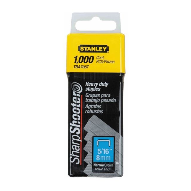 Stanley 8mm 1000Pc Heavy Duty Staples Suits Tr45/110/250, Ttr350, Pht150/250C Tra705T