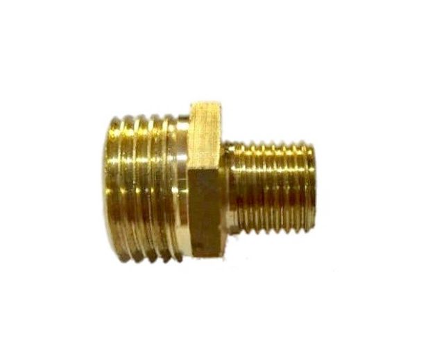 EMAX Reducer Air Fitting Brass Male x Male 1/4" x 1/2"