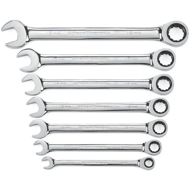 Gearwrench Combination Ratcheting Wrench Set - 7 Piece