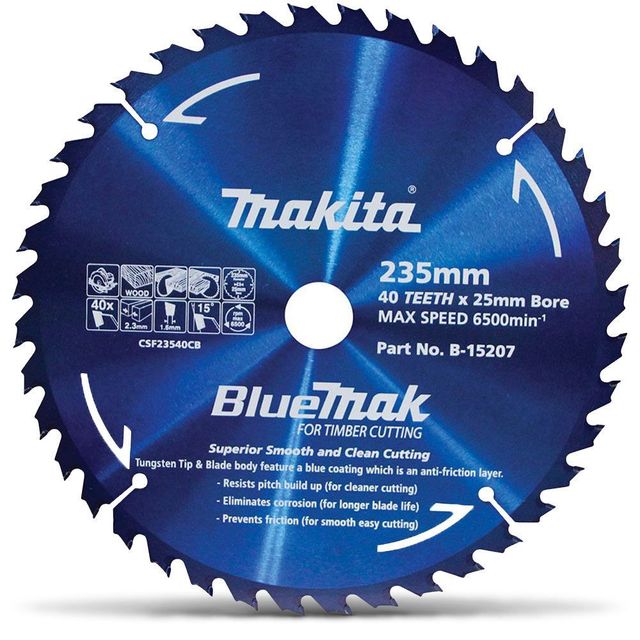 Makita BlueMak TCT Saw Blade 235 x 25mm x 40T
