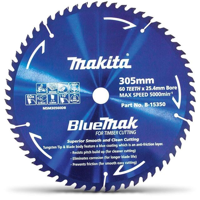 Makita Saw Blade BlueMak 305 x 25.4mm bore x 60T