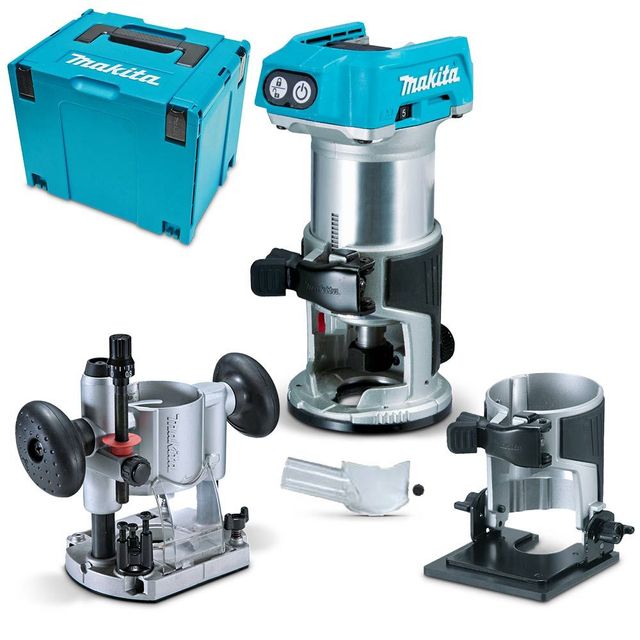 Makita 18V Brushless Laminate Trimmer Kit 6.35mm DRT50ZJX2