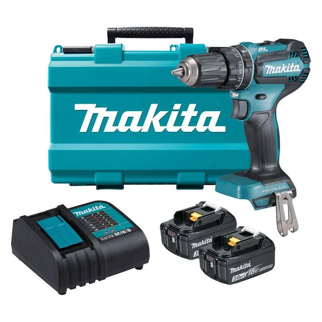 Makita 18V 3.0Ah Brushless Hammer Driver Drill Kit DHP485SFE