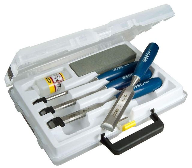 Stanley Chisel Set With Oil Stone - 6 Piece