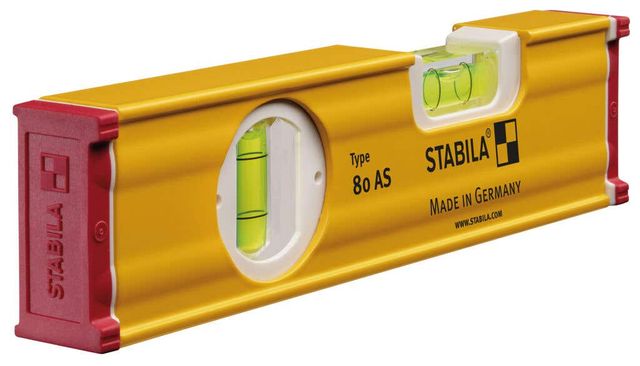 Stabila 80 AS Spirit Level with 2 Vials 200mm