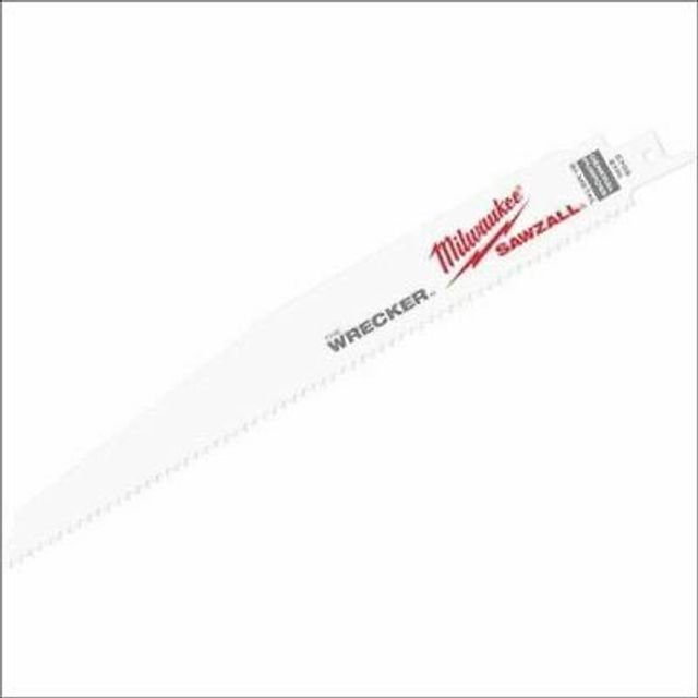 Milwaukee 230mm 7/11Tpi Bi-Metal Reciprocating Saw Blade For Wood & Metal Demolition - The Wrecker - 5 Piece