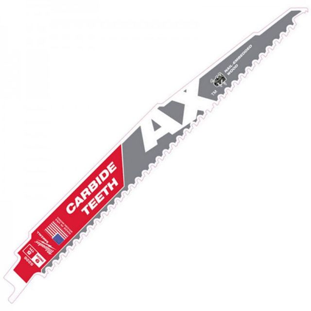 Milwaukee 150mm 5Tpi Tct Reciprocating Saw Blade For Wood/Nail Demolition - The Ax