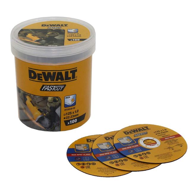 DeWALT Fast Cut Cutting Disc 125mm - 100 Pack