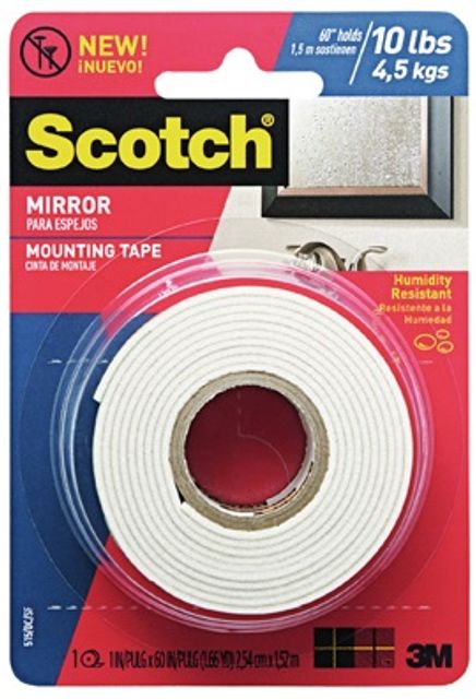 Scotch Mirror Double Sided Mounting Tape 25.4mm x 1.52m