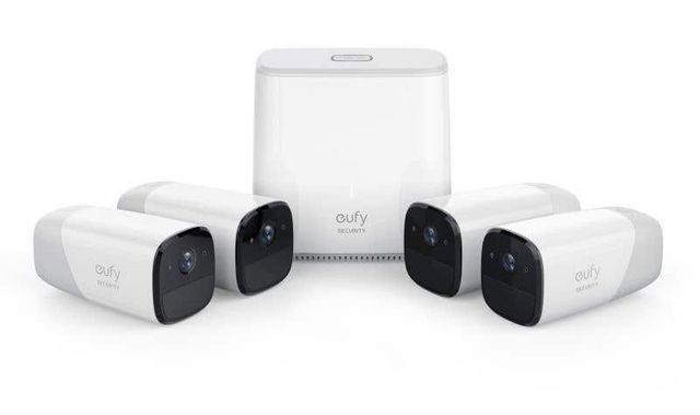 Eufy Wire-Free HD Security Camera with Home Base Kit - 4 Cameras - T8807CD3