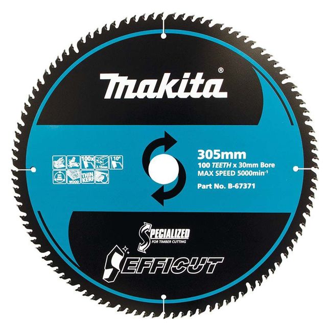 Makita 305mm 100T Tct Circular Saw Blade For Wood Cutting - Mitre Saws - Efficut