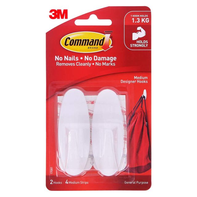Command Quartz Hooks Medium - 2 Pack
