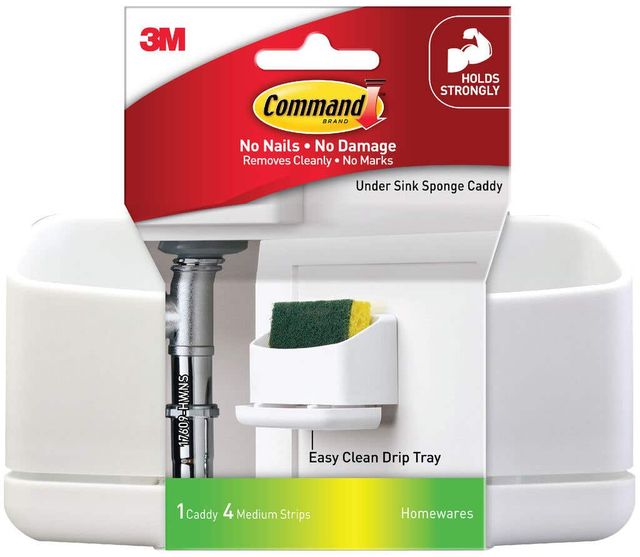 Command Adhesive Sponge Caddy White - 1 Pack