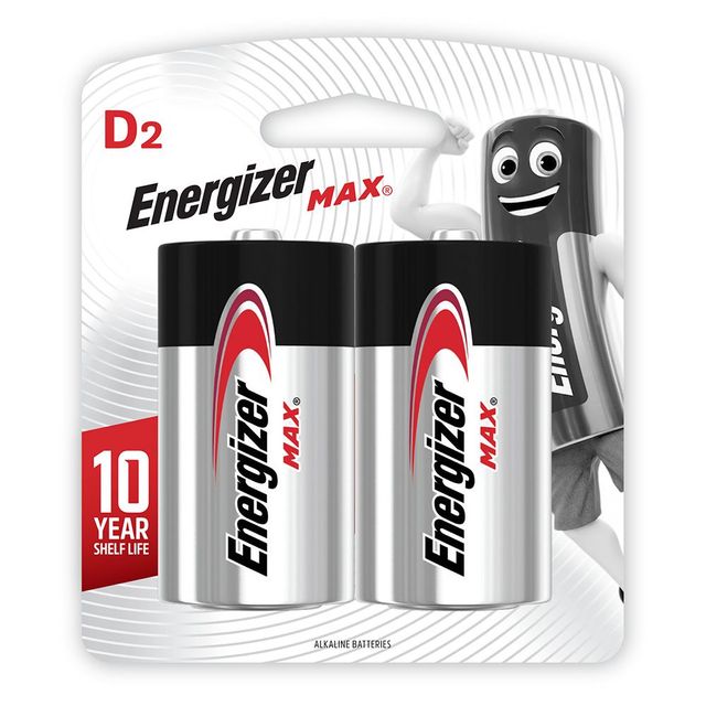 Energizer D 1.5V Alkaline Battery - 2 Pack