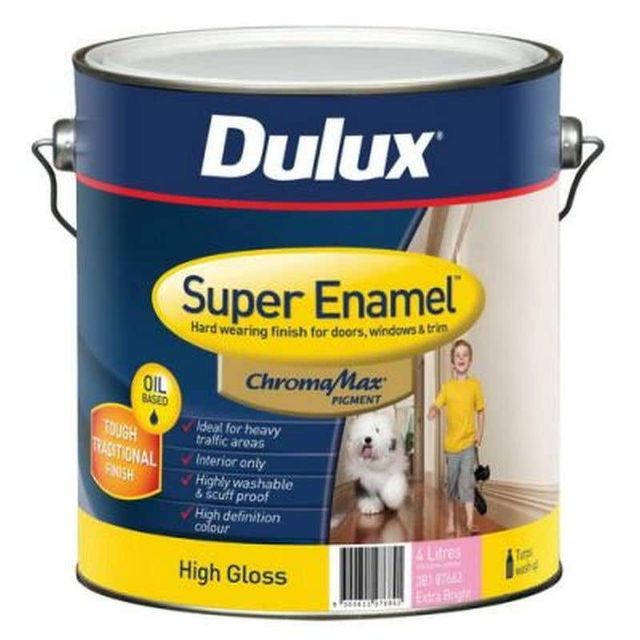 Dulux Super Enamel High Gloss Extra Bright Base 4L