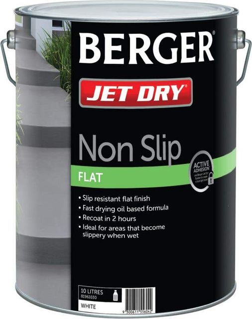 Berger Jet Dry Non Slip 10L White