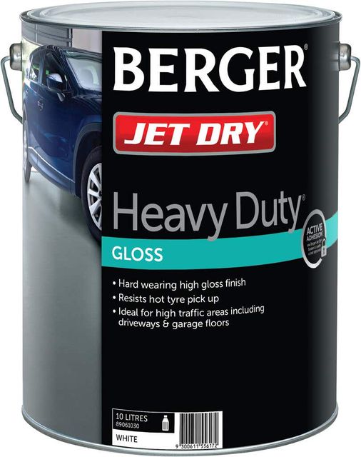 Berger Jet Dry Heavy Duty Gloss White 10L