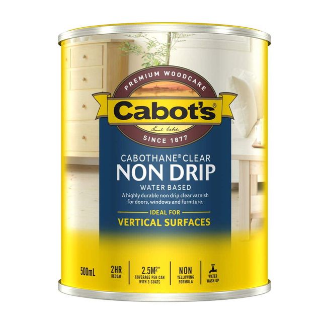 Cabot's Non Drip Clear Varnish 500Ml Gloss