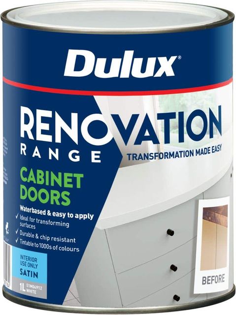 Dulux Renovation Range Cabinet Doors Satin White 1L