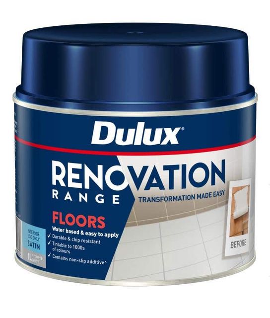 Dulux Renovation Range Floors Satin White 1L