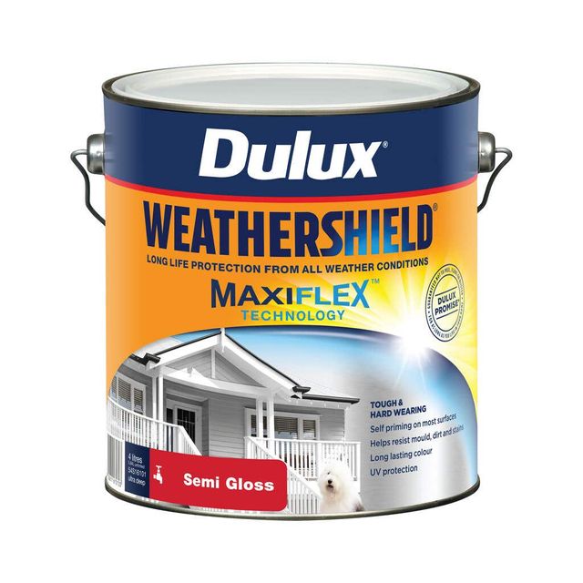 Dulux Weathershield Exterior Semi Gloss Ultra Deep Base 4L