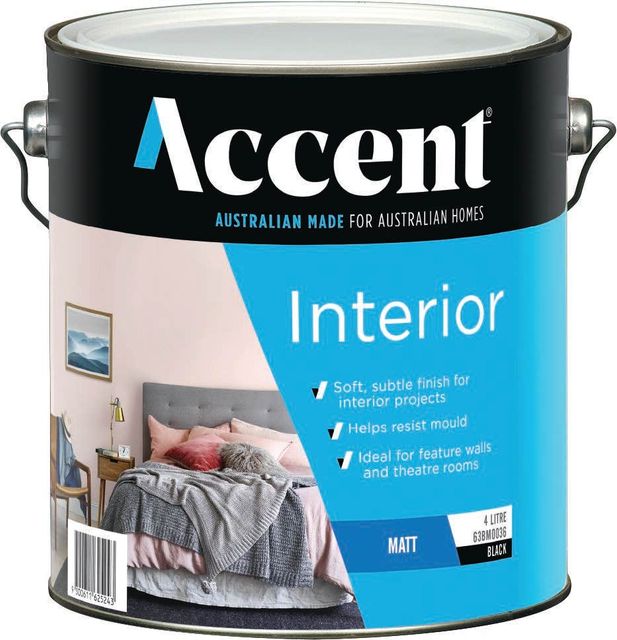 Accent Interior Matt Black 4L