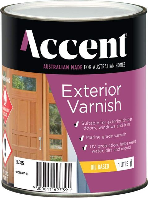Accent Exterior Varnish Oil Based Gloss Clear 1L