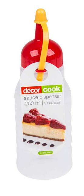 Decor Cook Sauce Dispenser Clear 250ml