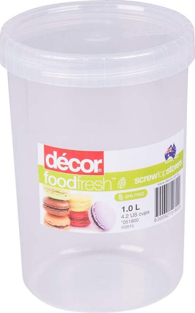 Decor Screw Top Container 1L