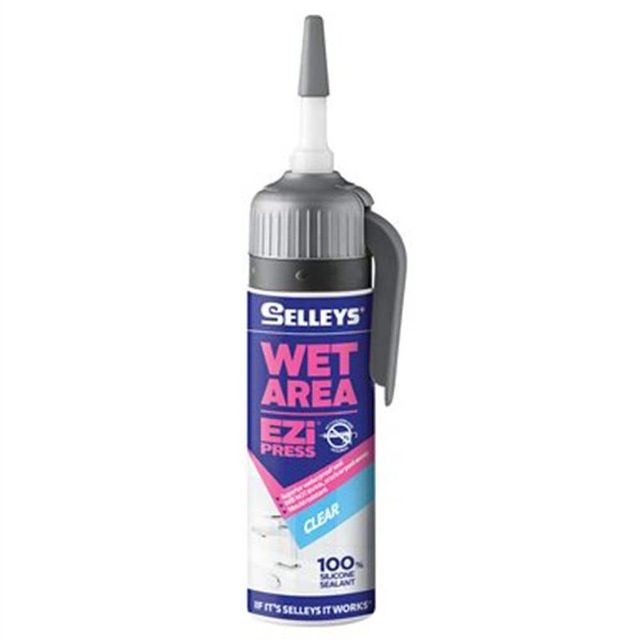 Selleys Silicone Wet Area Ezi Press Clear 100g