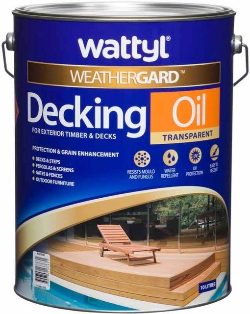 Wattyl Weathergard Decking Oil Natural 10L