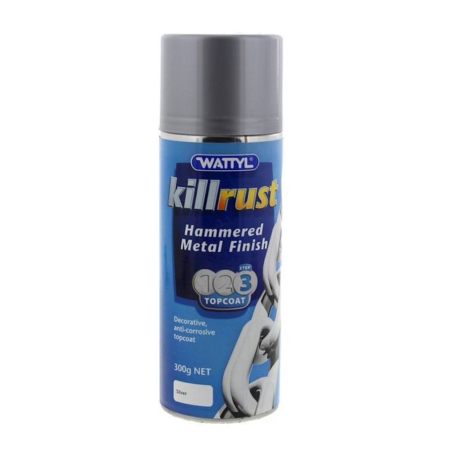 Wattyl Killrust Hammered Metal Finish 300g Silver