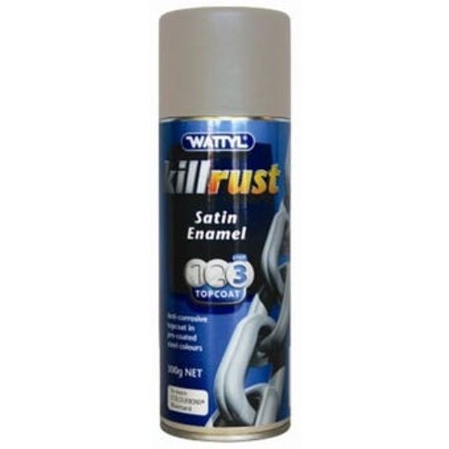 Wattyl Killrust Satin Enamel Aerosol Riversand 300g