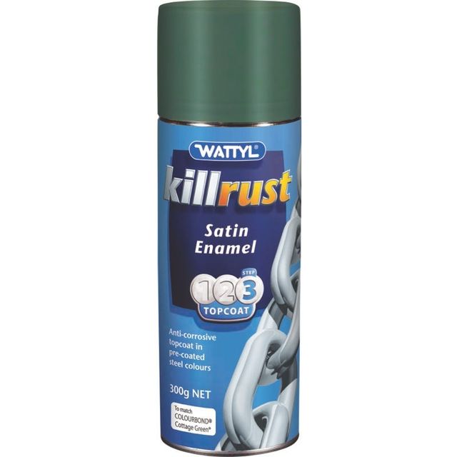 Wattyl Killrust Satin Enamel 300g Cottage Green