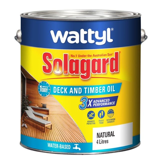 Wattyl Solagard Deck & Timber Oil Natural 4L