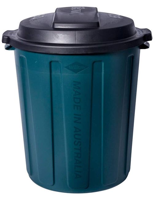 Willow Bin Garbage Green Plastic 60L