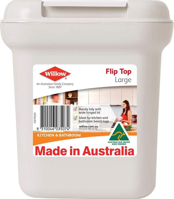 Willow Flip Top Tidy Bin 7L