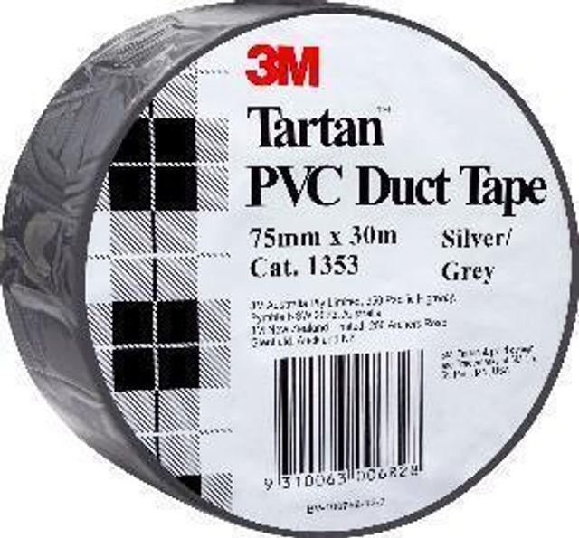 3M Tartan Duct Tape 75 x 30m - Silver/Grey