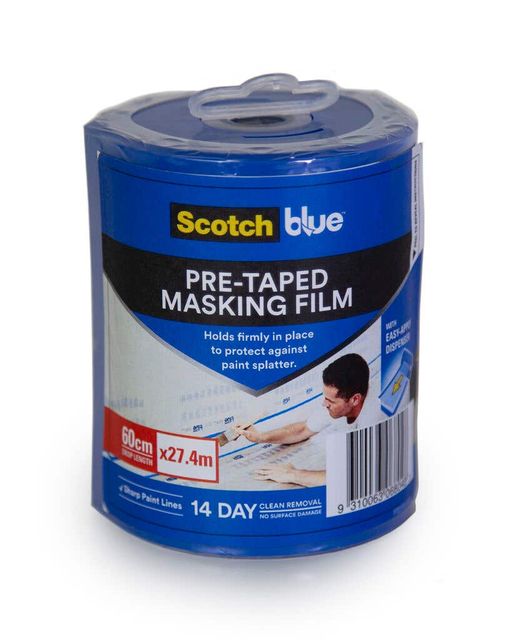 Scotch Blue Pre-Taped Masking Film 60cm x 27.4m