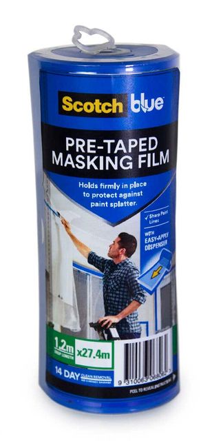 Scotch Blue Pre-Taped Masking Film 1.2 x 27.4m
