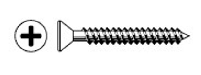 Zenith Countersunk Head Phillips Drive 302 Stainless Steel 10g x 30 - 6 Pack