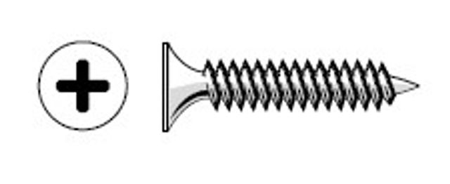 Zenith Plasterboard Philips Bugle Head Screws - 6-18 x 20mm - Gold Passivated - 50 Pack