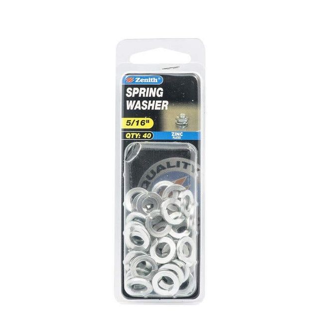 Zenith Spring Washer Zinc Plated 5/16" - 40 Pack
