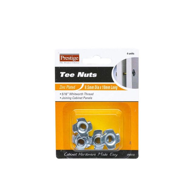 Prestige Tee Nuts Zinc Plated 5/16 - 4 Pack
