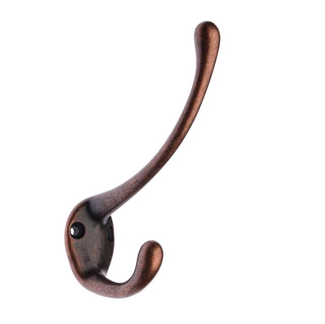 Zenith Narrow Style Hat & Coat Hook Florentine Bronze 110mm - 1 Pack