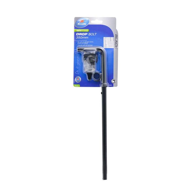 Zenith Drop Bolt Black 350mm - 1 Pack